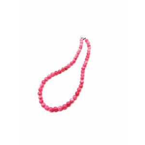 genuine pink jade bead necklace